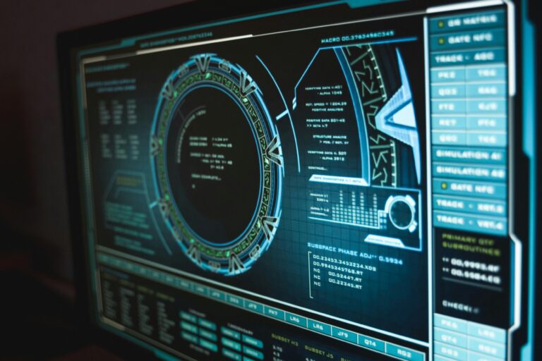 Acing Response with Automation Close-up view of a high-tech computer interface displaying cyber security data, enhancing digital protection.